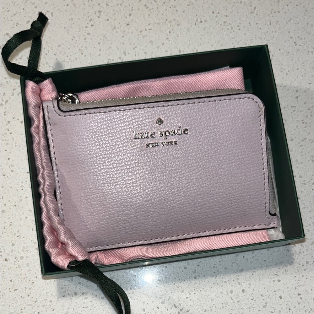 Kate Spade Lavender Zip Card Holder - Picture 1 of 11
